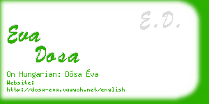 eva dosa business card